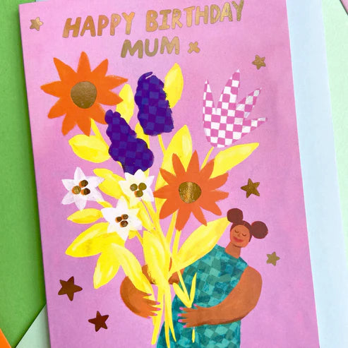 " Happy Birthday Mum " Greeting Card - Thorn and Burrow