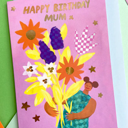 " Happy Birthday Mum " Greeting Card - Thorn and Burrow