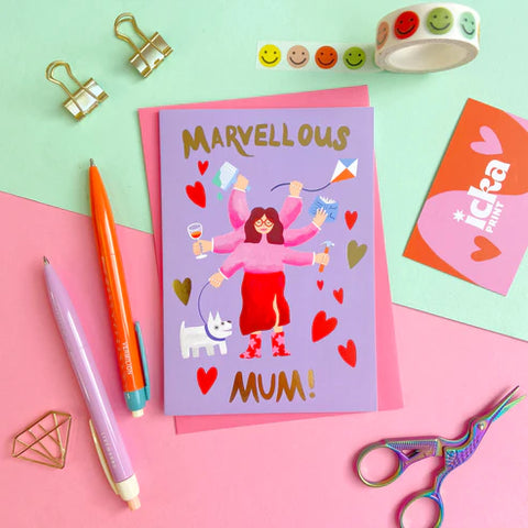 " Marvellous Mum " Greeting Card
