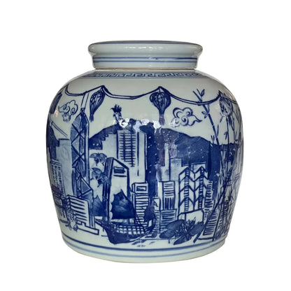 Product image of Hong Kong Homage Ginger Jar in Imperial Blue - The Ginger Jar Lamp Co.