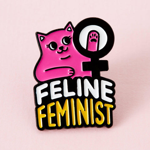 " Feline Feminist " Enamel Pin