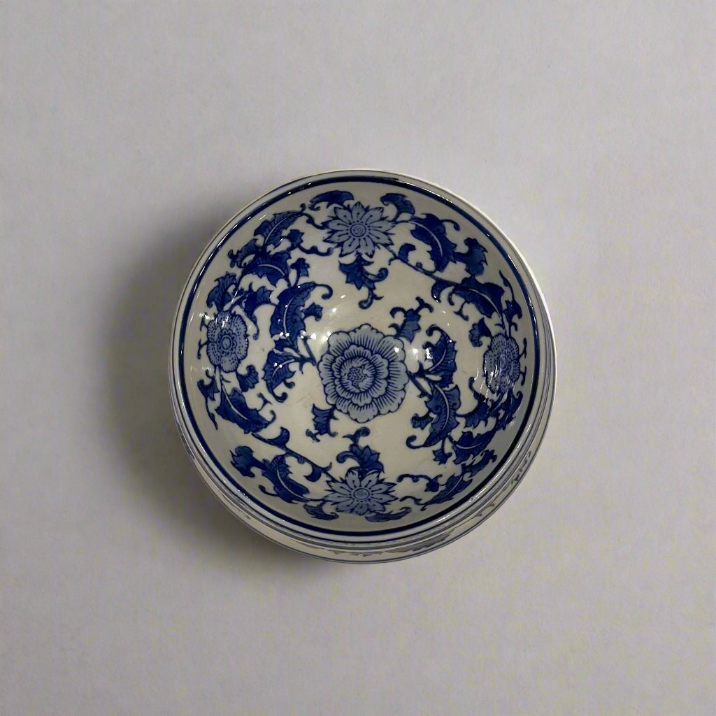 Blue & White Ceramic Pet Bowl