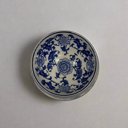 Blue & White Ceramic Pet Bowl