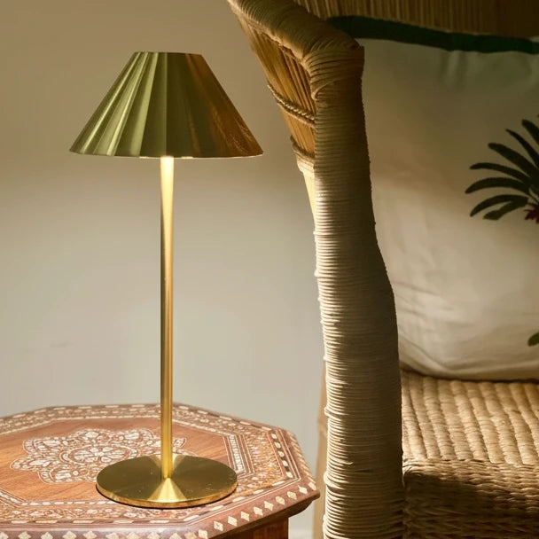 Product image of Brass Scallop Rechargeable Lamp