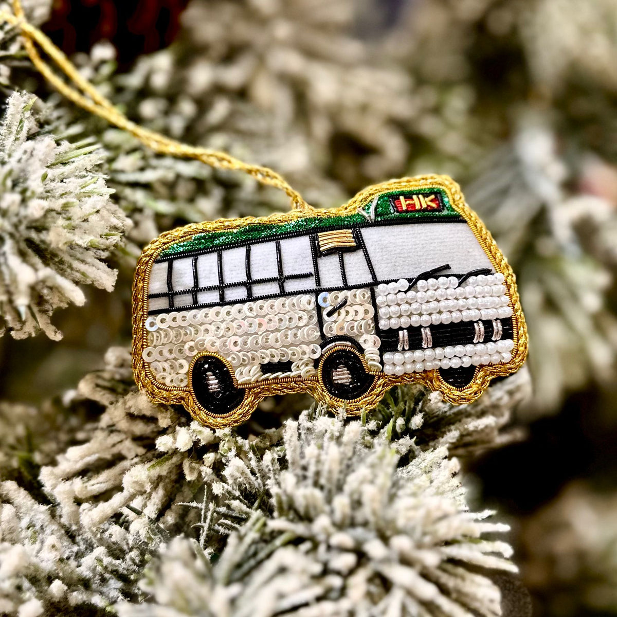EMBROIDERED ORNAMENT : Minibus