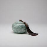 Craquelure Celadon Tea Canister Candle