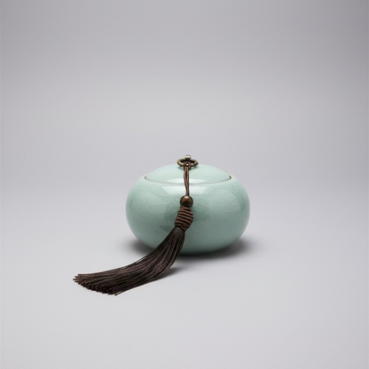 Craquelure Celadon Tea Canister Candle