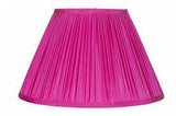 Magenta Silk Dupion Gathered Lamp Shade - The Ginger Jar Lamp Co.
