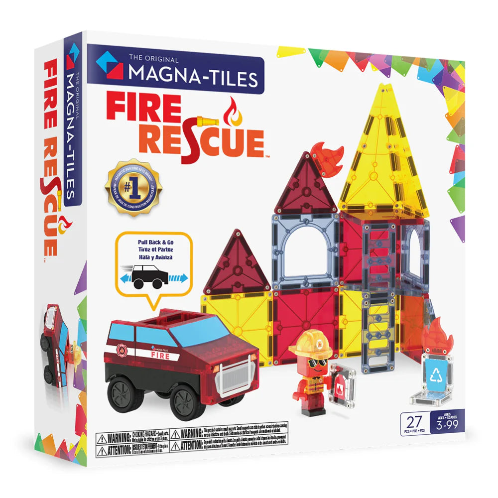 MAGNA-TILES 27 Piece Set Fire Rescue