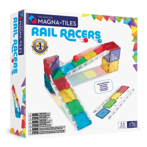 MAGNA-TILES 33 Piece Set Rail Racers