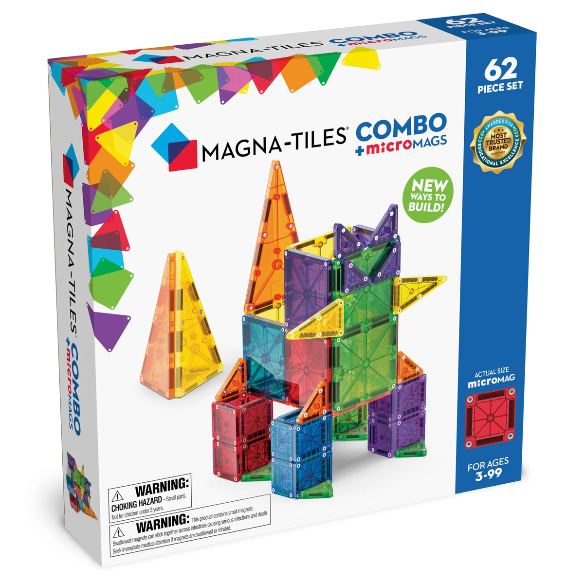 MAGNA-TILES Combo + Micromags 62pc Set