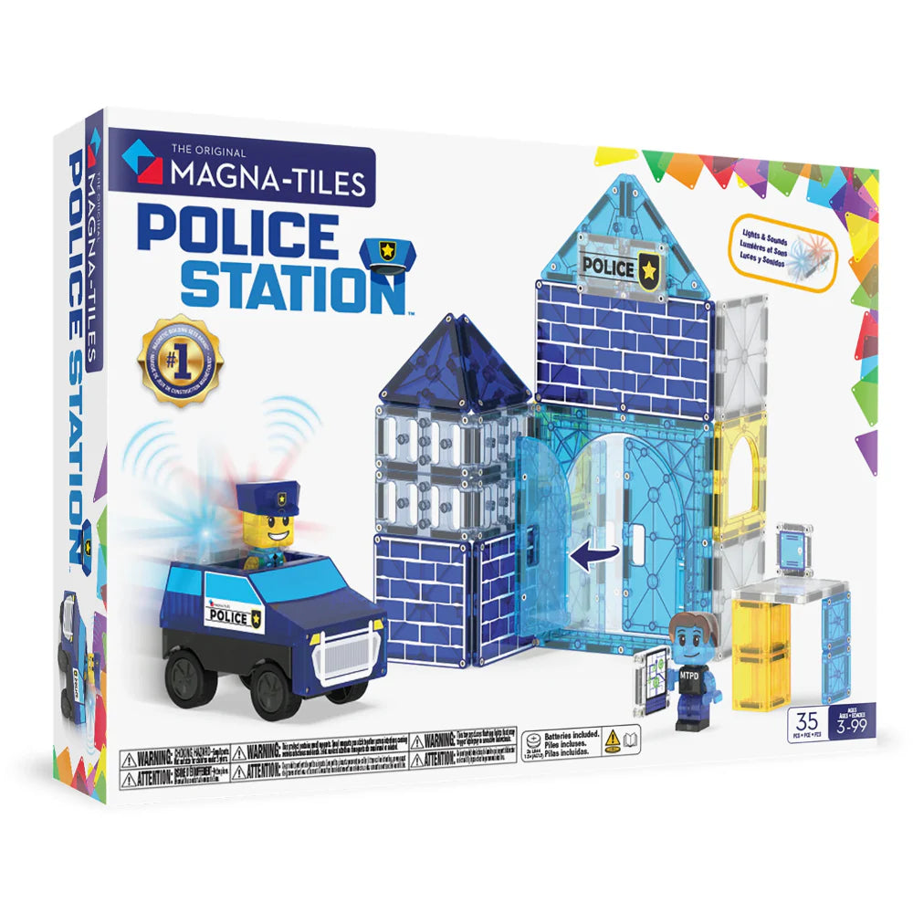 MAGNA-TILES 35 Piece Set Police Station