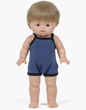 Minikane Archie, 37cm standing Gordis doll in ultramarine blue Gilda swimsuit