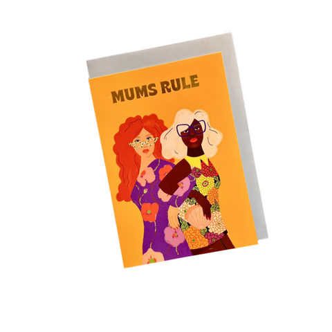 " Mums Rule " Greeting Card