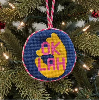 OK Lah Needlepoint Ornament