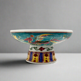 Phoenix Hand-Painted Peranakan Ceramic Pedestal Bowl