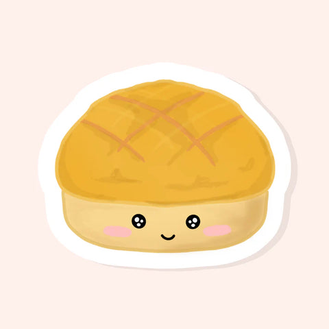 Pineapple Bun - Matte Vinyl Sticker