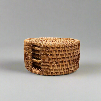 Woven Rattan Coaster