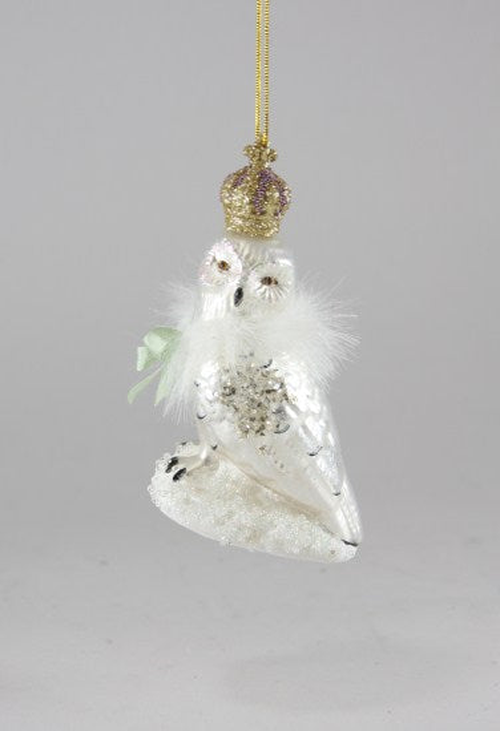 REGAL ARCTIC OWL ORNAMENT