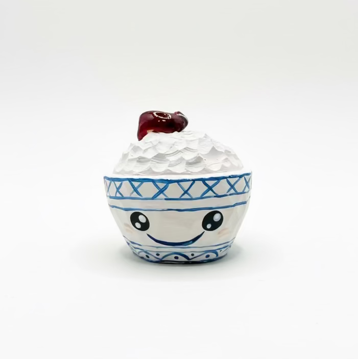 Rice Bowl Wooden Ornament