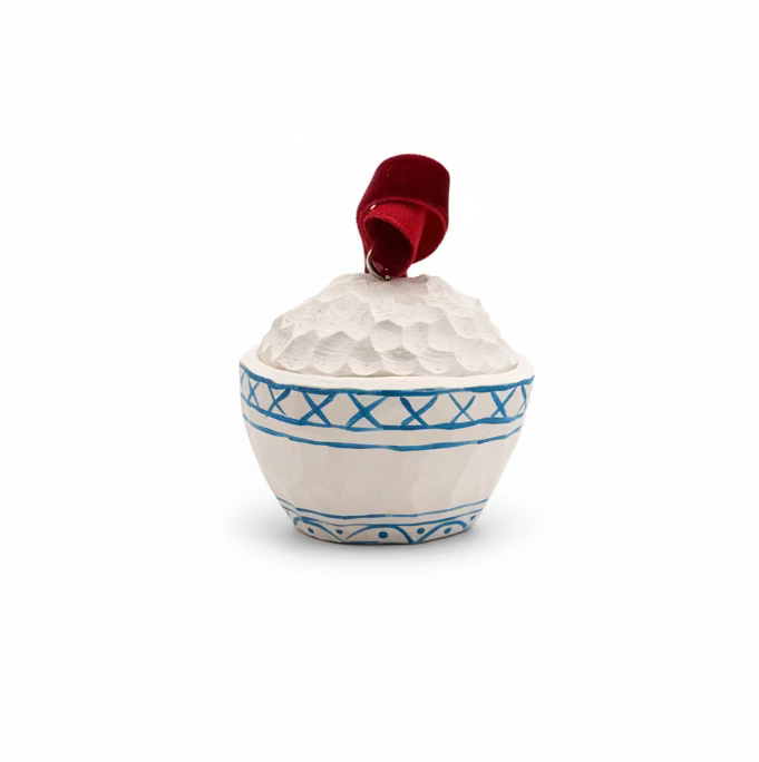 Rice Bowl Wooden Ornament