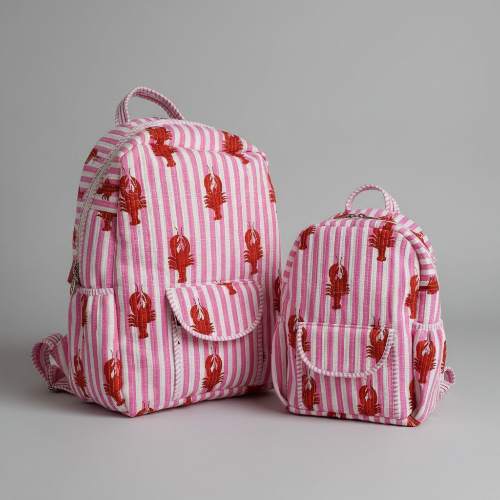 Indian Hand Block Printed Backpack