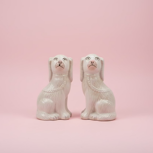 Staffordshire Ceramic Spaniels Set