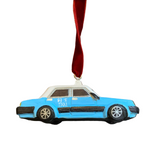 Taxi Hand Carved Wooden Ornament