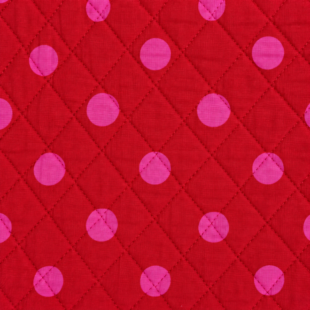 Table Talk Placemat – Red with Pink Polka Dots