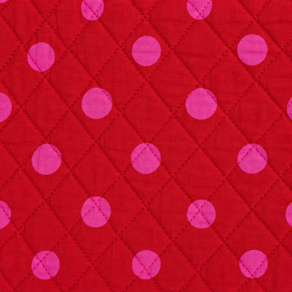 Table Talk Placemat – Red with Pink Polka Dots