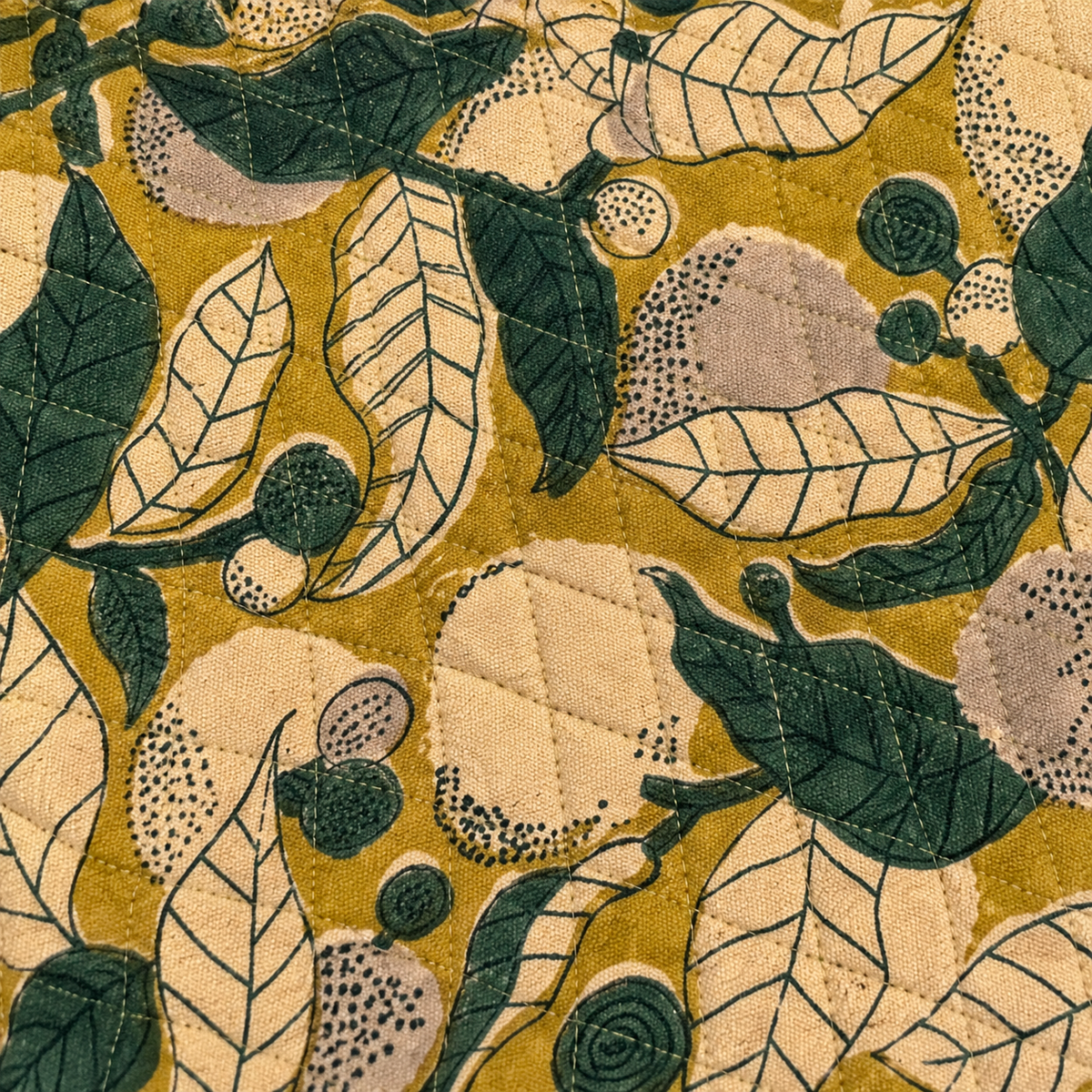 Table Talk Placemat – Mustard Botanical