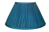 Teal Silk Dupion Gathered Lamp Shade - The Ginger Jar Lamp Co.