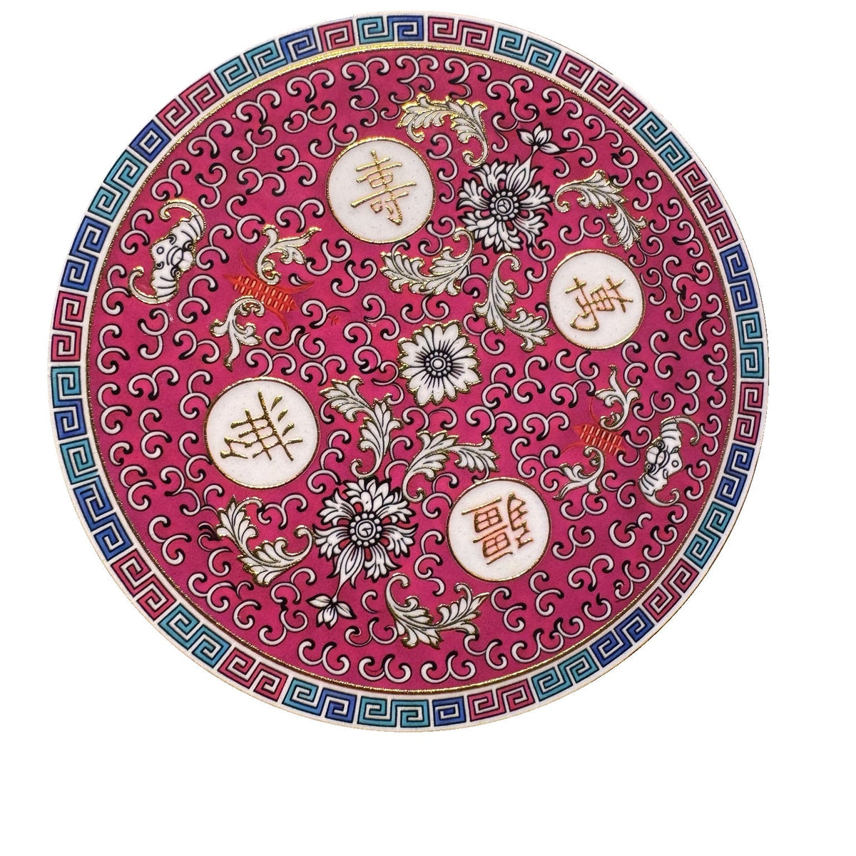 Ruby ceramic coaster, white background