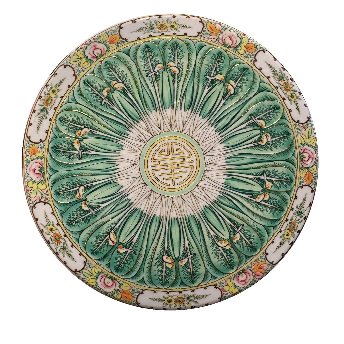 Teal Longevity ceramic coaster, white background