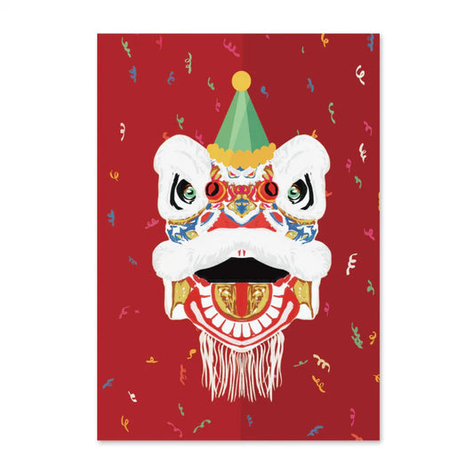 Party Lion Dance Card