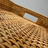 Woven Rattan Serving Tray - Thorn and Burrow