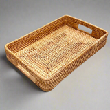 Woven Rattan Serving Tray - Thorn and Burrow