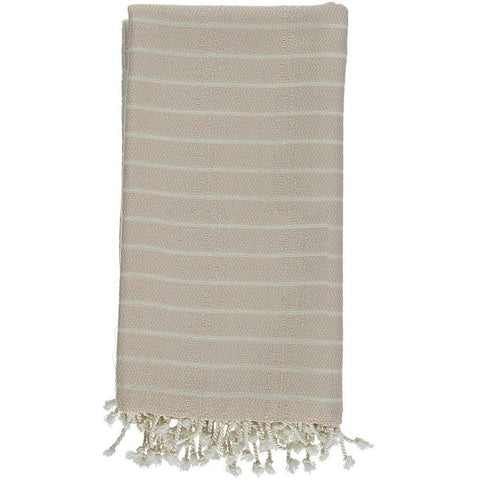 Beige Bamboo & Cotton Turkish Towel