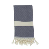 Navy Blue Bamboo & Cotton Turkish Towel