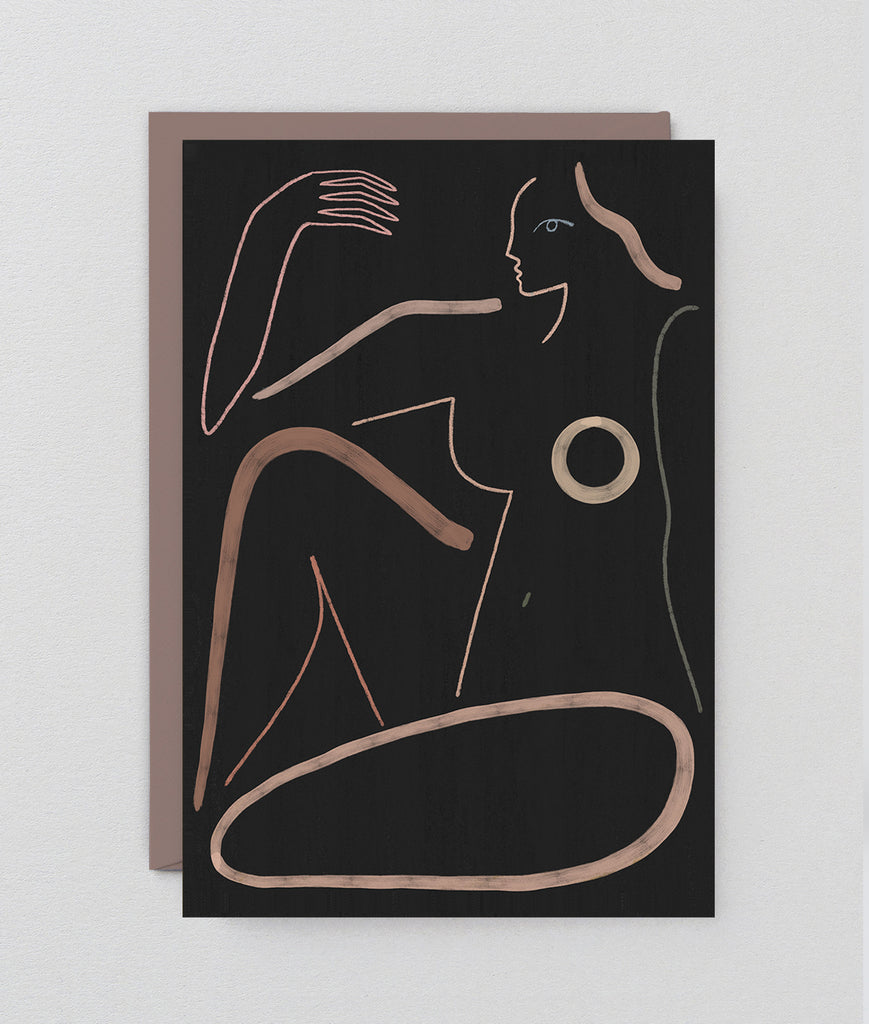 " Nude on Black Art " Card