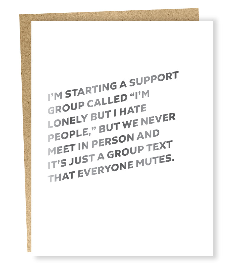 " Support Group " Card