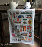 A-Z Hong Kong Tea Towel