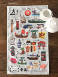 A-Z Hong Kong Tea Towel