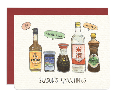 Season's Greetings Christmas Cards - Set of 8