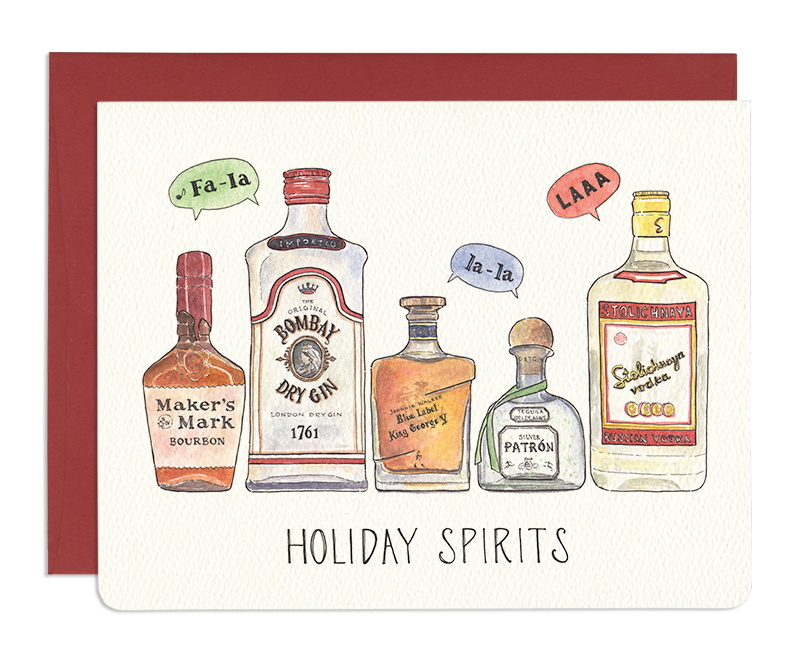 " Holiday Spirits " Card