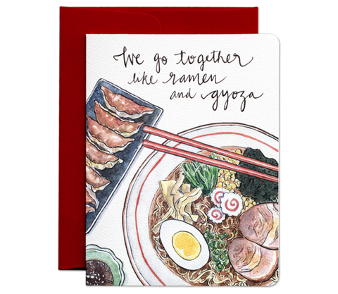 " Ramen & Gyoza " Card Greeting Cards - Thorn and Burrow