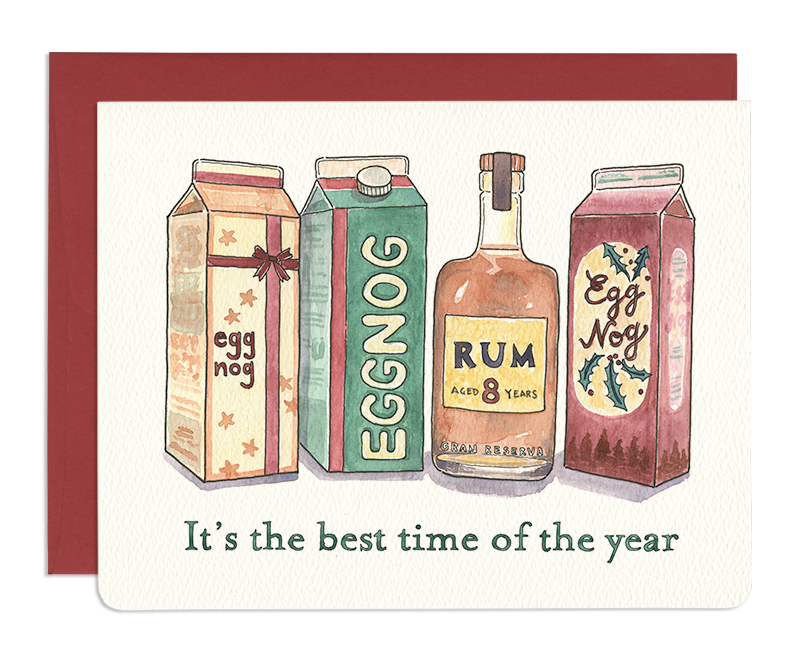 " Eggnog & Rum " Card
