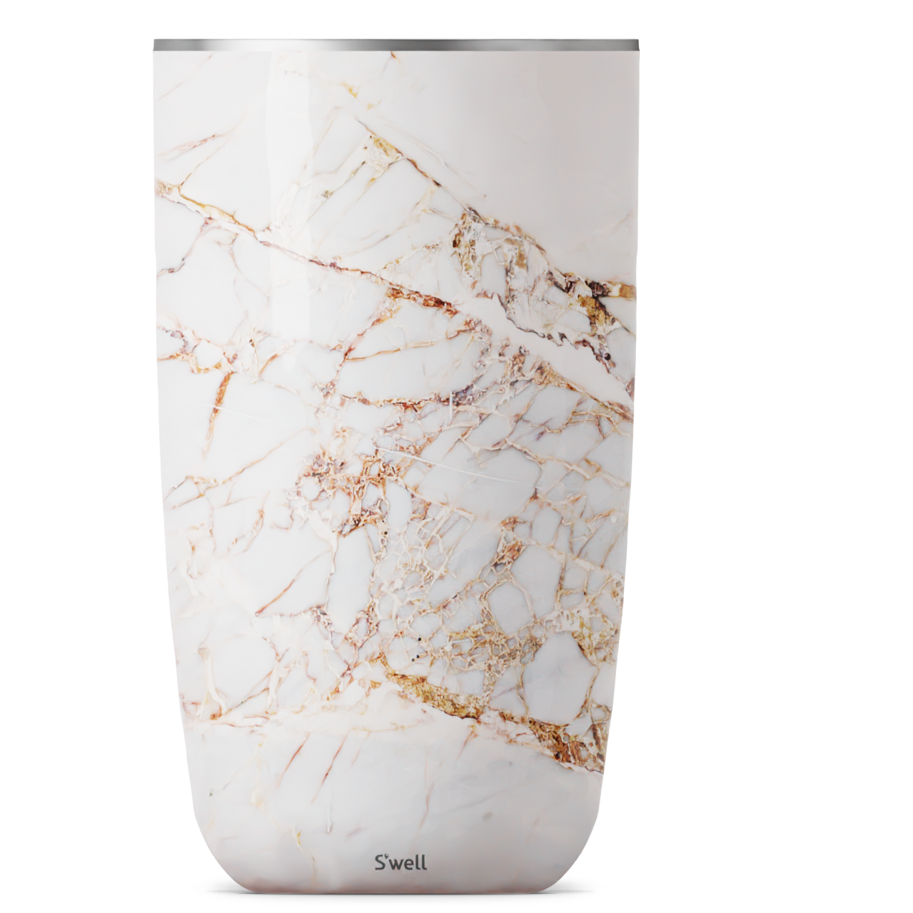 Calacatta Gold Stainless Steel S'well Wine Chiller Thorn and Burrow