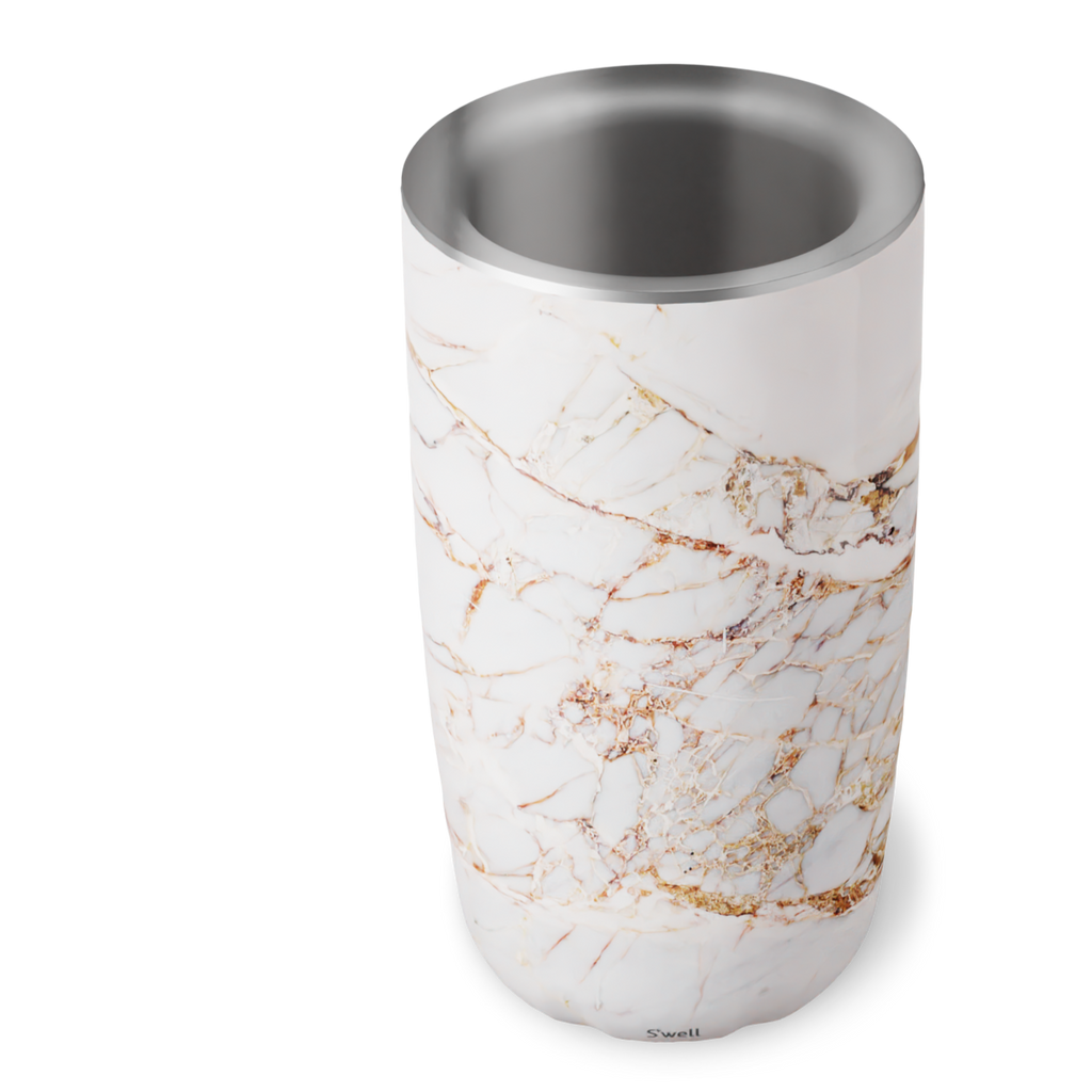 Calacatta Gold Stainless Steel S'well Wine Chiller Thorn and Burrow
