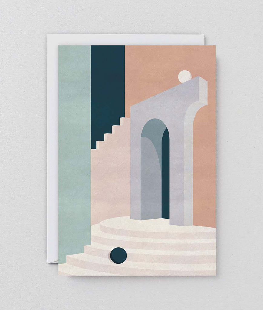 " Pastel Doorway & Stairs " Card